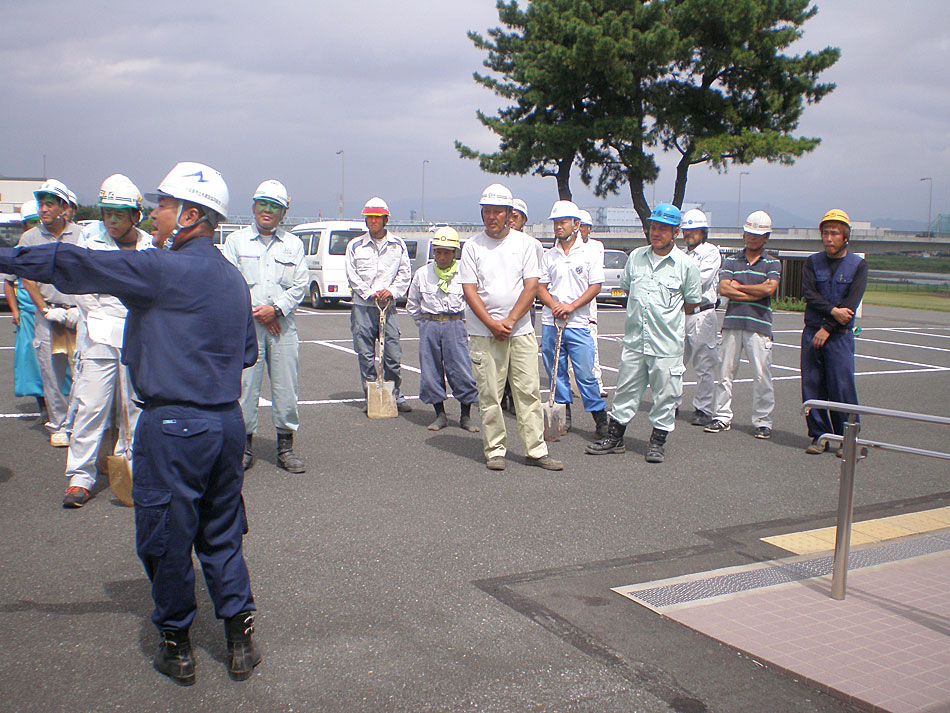 平成23年度　組合独自の災害応急復旧訓練を行いました。